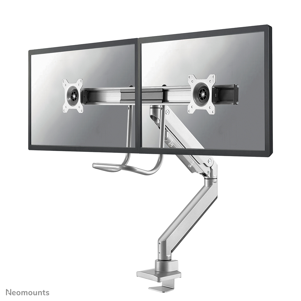 Neomounts NM-D775DXSILVER Brazo de monitor 10-32" - resorte de gas - Topfix - Tope-a-180°